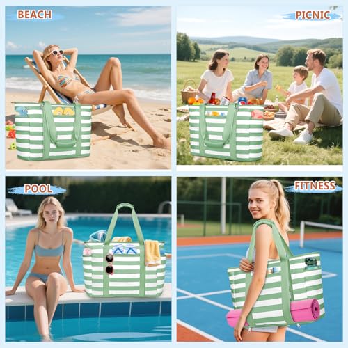 Image of Extra Large Beach Bags for Women Waterproof Sandproof Beach Tote Bag