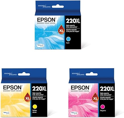 Epson T220 DURABrite Ultra - Tinta de alta capacidad cian y EPSON T220 DURABrite Ultra - Tinta de alta capacidad cian y Epson 220XL Magenta