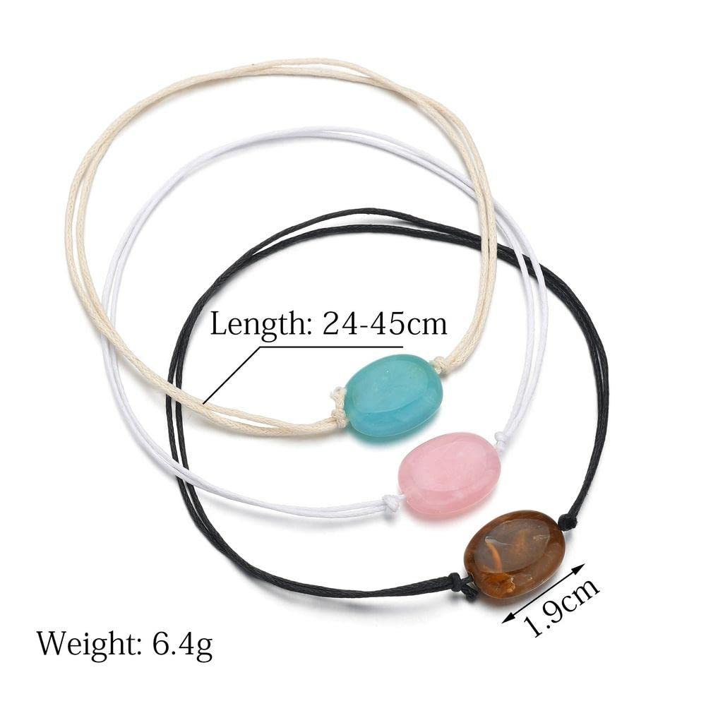 cavigliera Cavigliera con perline acriliche Semplice cavigliera multistrato intrecciata a mano Cavigliera da donna Gioielli regalo
