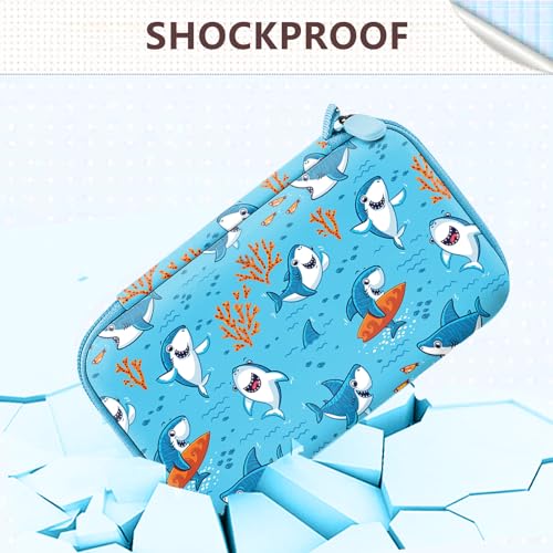 Image of Leayjeen Kids Camera Case Compatible with Dylanto /GKTZ /HiMont /CAMCLID /ESOXOFFORE Kids Instant Print Camera, for 1080P Printed Photos,Christmas Gifts and Birthday Gifts for Kids-Blue Sharks(Case Only)