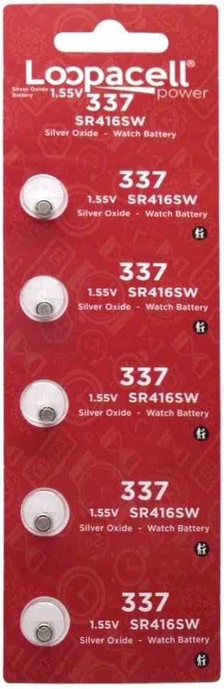 LOOPACELL 337 (SR416SW) Silver Oxide Battery (5 Batteries)