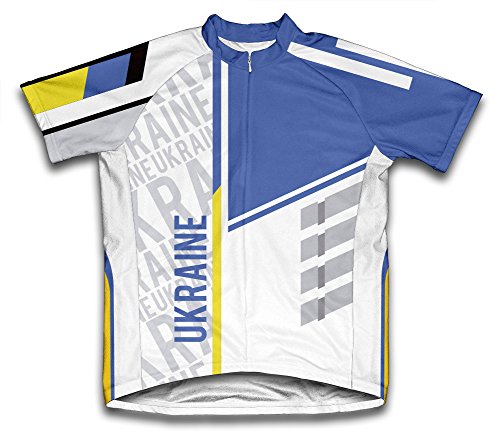 ScudoPro Ukraine Short Sleeve Cycling Jersey for Women - Size L White