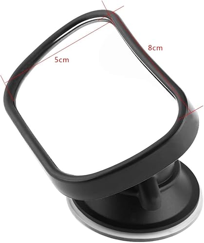 Miniatura 3 de Espejo de seguridad universal ajustable para asiento trasero de bebé y niño, con ventosa y clip, color negro, paquete de 1, exterior automotriz,