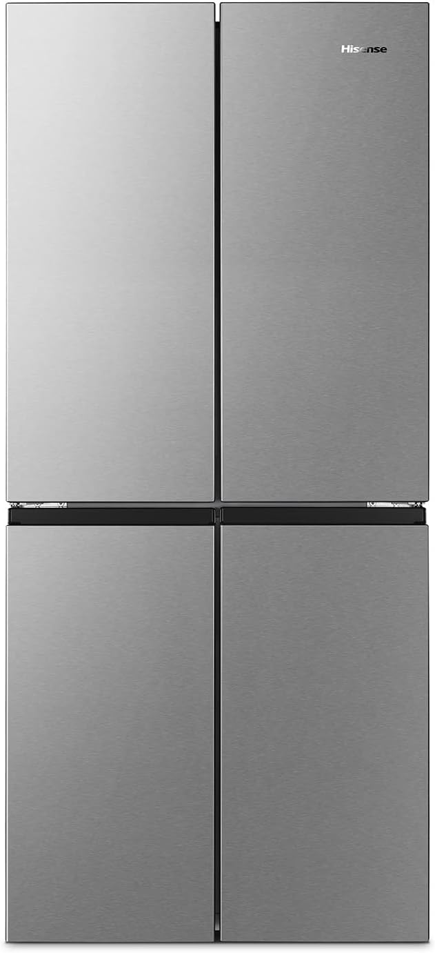 Hisense RQ563N4SI2 Cross Door - Frigorifero con freezer, NoFrostPlus, compressore Inverter, HolidayMode, SuperCool, 181 cm, frigorifero 294 l, congelatore 160 l, 40 dB, 279 kWh/anno, effetto anticato [Classe di efficienza energetica E]