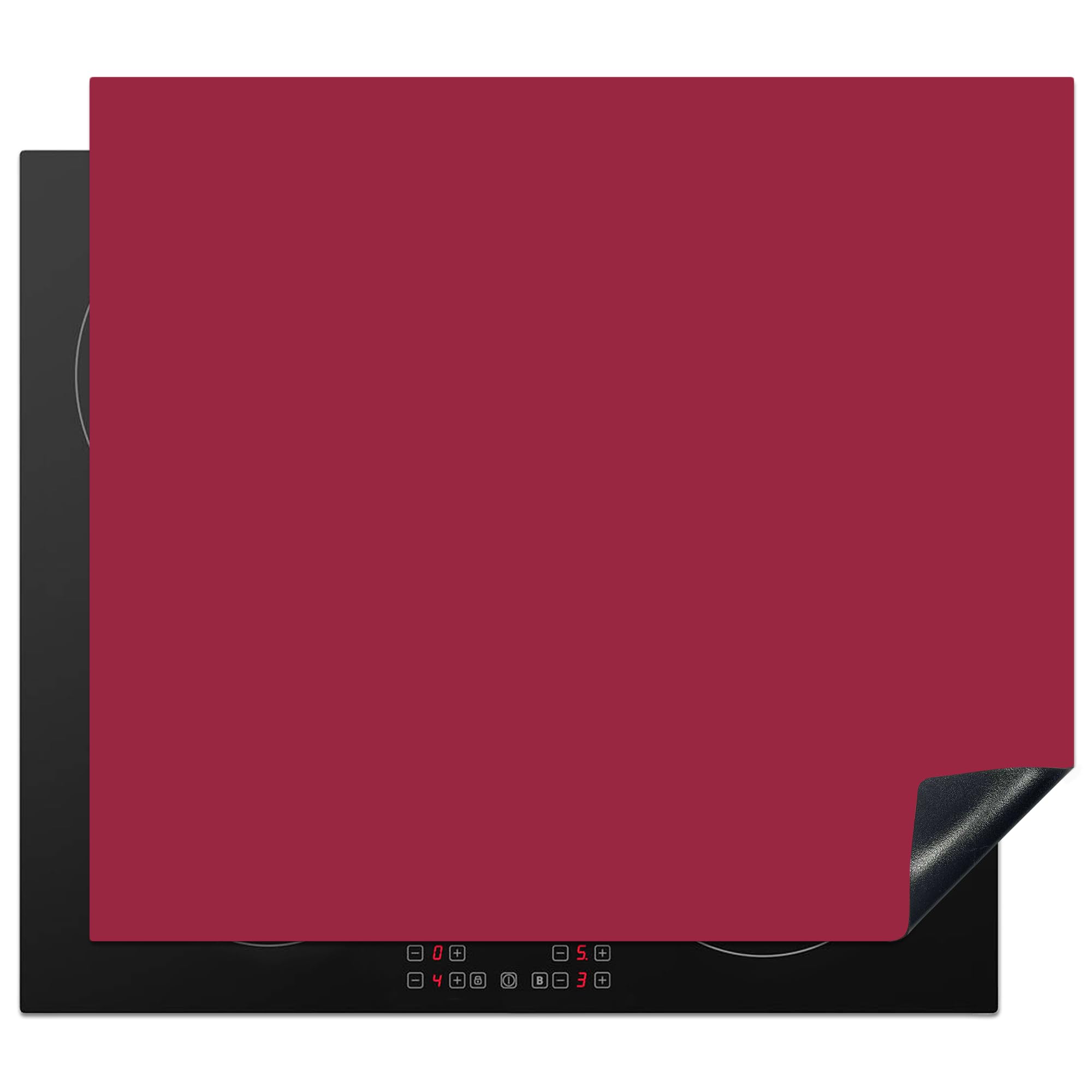 MuchoWow Inductiebeschermer - Inductie mat - Vinyl - Bruin - Rood