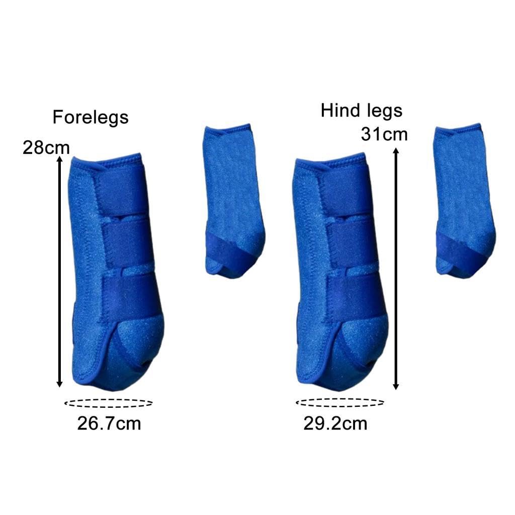 Paquete de 4 Protectores de Piernas de Neopreno para Botas de Caballo, Protectores de Piernas para Equipo Ecuestre