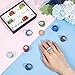 UNICRAFTALE 12pcs Colorful Glass Rings 17~19mm Inner Handmade Sand Lampwork Wide Band Ring Dome Knuckle Finger Ring Retro Glass Mixed Color Transparent Vintage Jewelry Party Handmade Gift