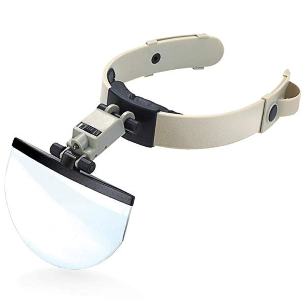 asdchZen Magnifier 4 Lens 2X 3.8X 4.5X 5.5X Bracket Headband Magnifier Loupe Glasses With 2 Led Lights Eye Magnification Goggles Magnifying Tool A