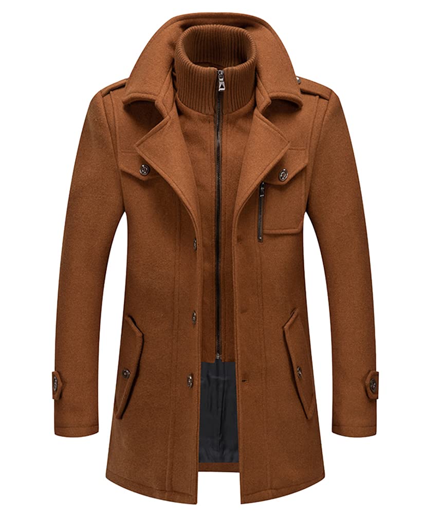 Cicilin Manteau Homme en Laine Chaud Court Epais Business Hiver Trench-Coat avec Un Col Accessoire Duffle-Coats Gris M Cicilin Manteau Homme en Laine Chaud Court Epais Business Hiver Trench-Coat avec Un Col Accessoire Duffle-Coats Gris M