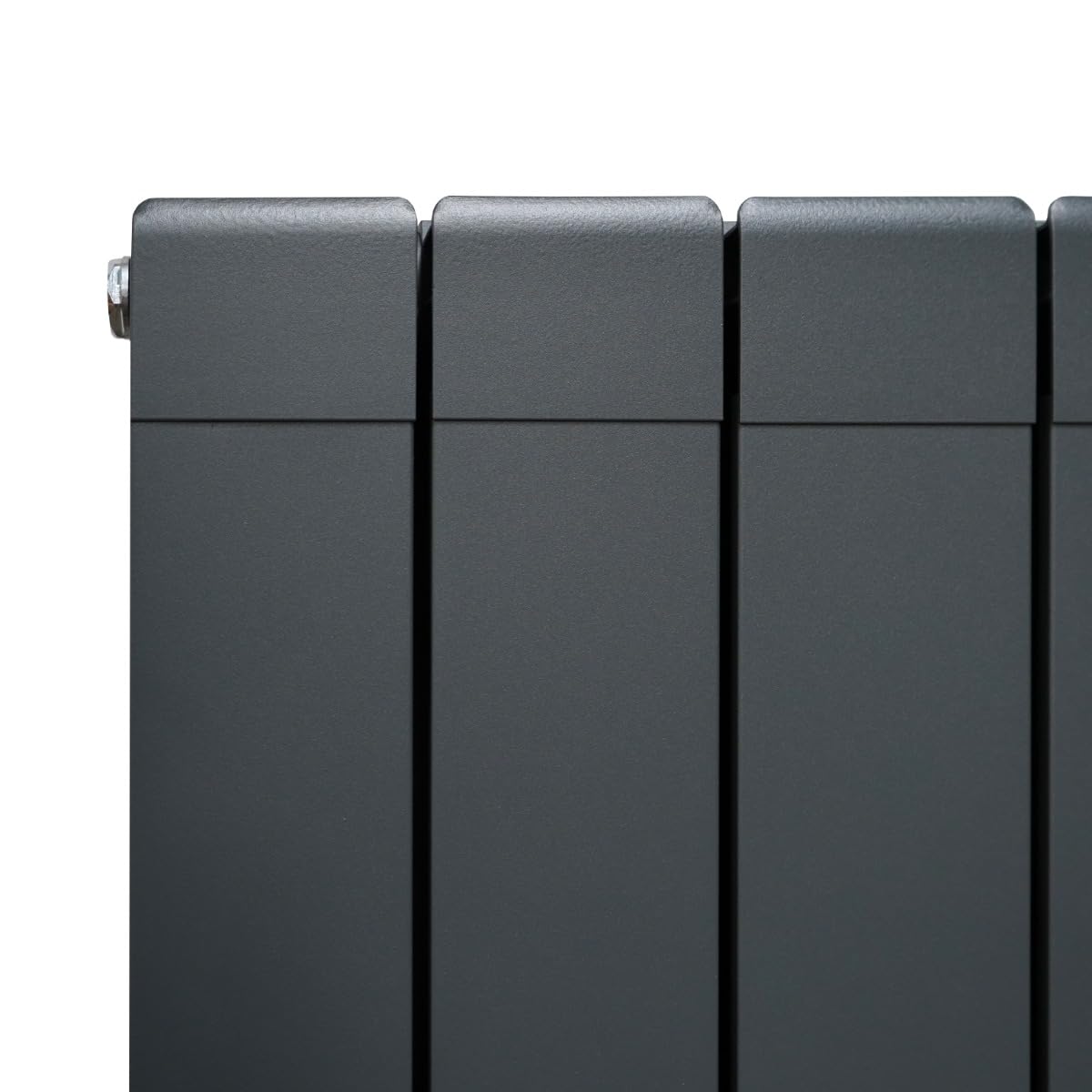 Radiatore di Design in Alluminio 1800mm x 395mm Verticale Doppio Pannello Piatto A Colonna Termosifone Moderno Leggero Grigio Antracite Spazzola Kit di Fissaggio Staffe Inclusi