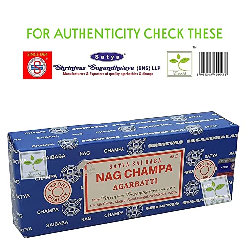 Satya Sai Baba Nag Champa Incense Sticks 250g (Worlds Largest Exported Incense)