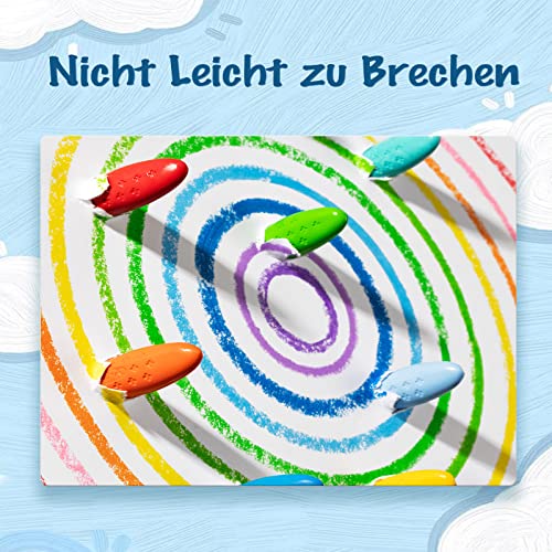YPLUS Erdnuss Wachsmalstifte für Kleinkinder, 12 Farben, Ungiftige, Leicht zu Halten, Waschbare sichere Kleinkindmalstifte für Kinder Malzubehör – Bild 5