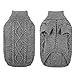 Queenmore Hundepullover Mittelgroße Hunde Wärme Dackel Hundepulli Strick Pullover Hund Strickmantel Mit Zopfmuster Hundepullover Französische Bulldogge Bulldog Chihuahua Katzen Corgi, Dunkelgrau, M