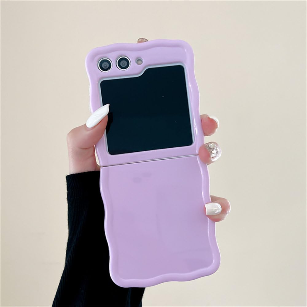 Coque Samsung Galaxy Z Flip 4 antichoc colorée à bords ondulés solide - 5