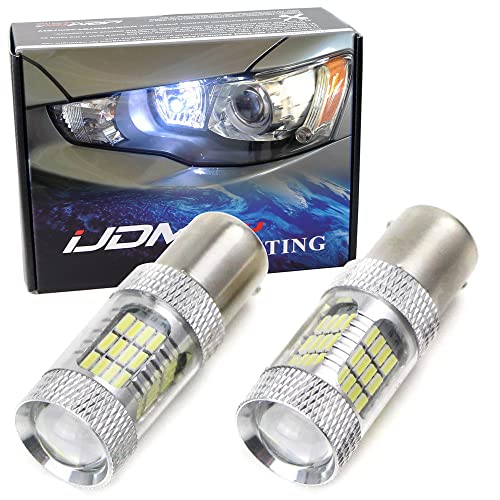 iJDMTOY White 1156 DRL Replacement Bulbs Compatible With 2008-2015 Mitsubishi Lancer or Evolution X Daylight DRL