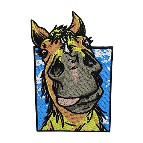 Finally Home Écusson Thermocollant | Cheval fou | Patch à coller au fer à repasser ou à coudre | Pièce de décoration ou réparation pour vêtement, jean, sac,...