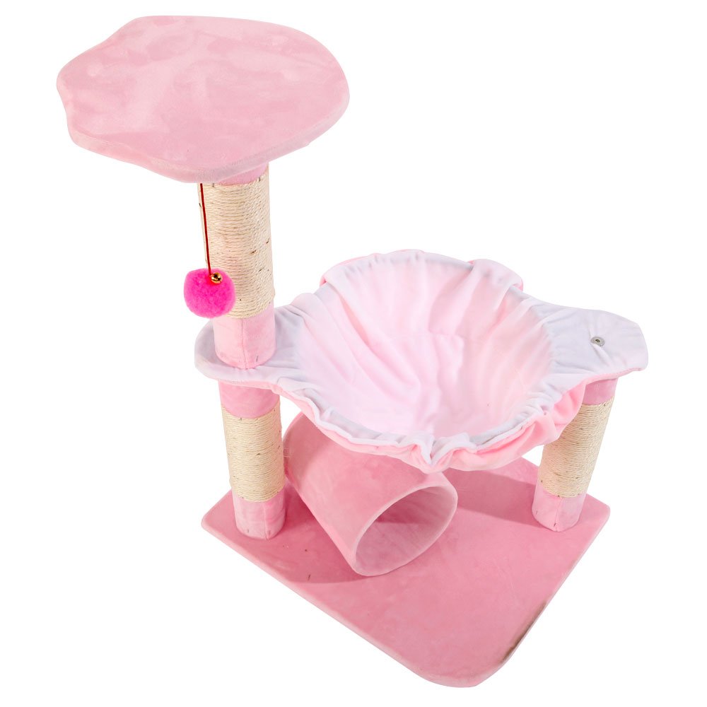 AYNEFY Cat Tower, Stable Cute Sisal Cat Tree Kitty Condo with Scratching Post Pet Cat Climbing Platform Cat Climb Holder Cat Play House Pet Toys