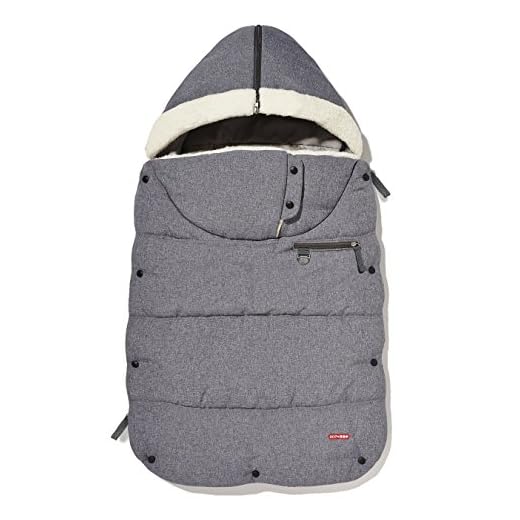 Skip Hop Stroll and Go Three-Season Footmuff for Toddler, Heather Grey