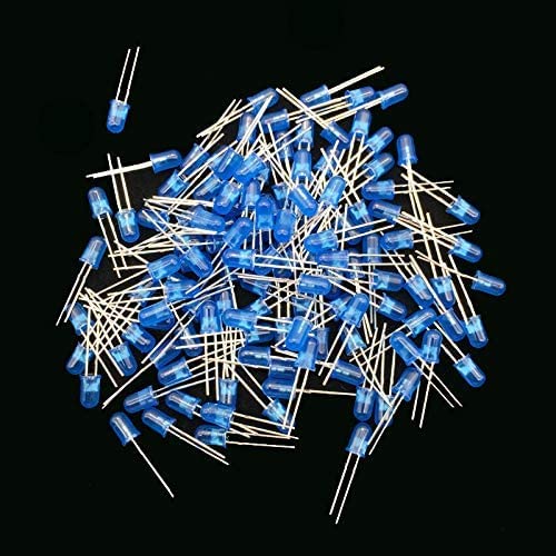 100pcs 3mm LED Diode 3 mm White Green Red Blue Yellow Orange Pink Purple Warm White Round Head LED Lamp DIY Light Emitting Diode (100pcs Blue)