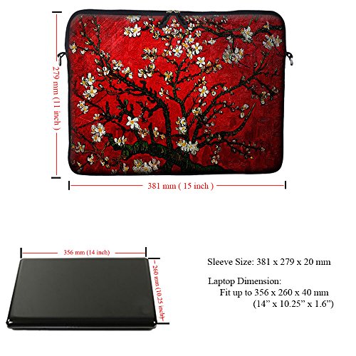 Funda para portátil Meffort Inc 14" neopreno con asa oculta miniatura 3