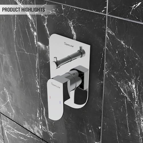 Image of Alive, Brass Concealed Body High Flow | Diverter with Exposed Part Kit | Chrome Finish Bathroom Shower System | Durable Bathroom Mixer for Modern Bath Fittings