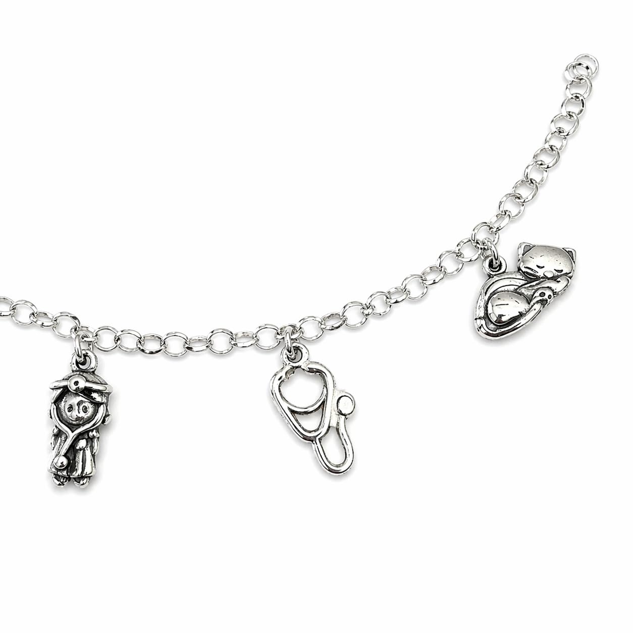 Desconocido pulsera plata mujer veterinaria 20cm