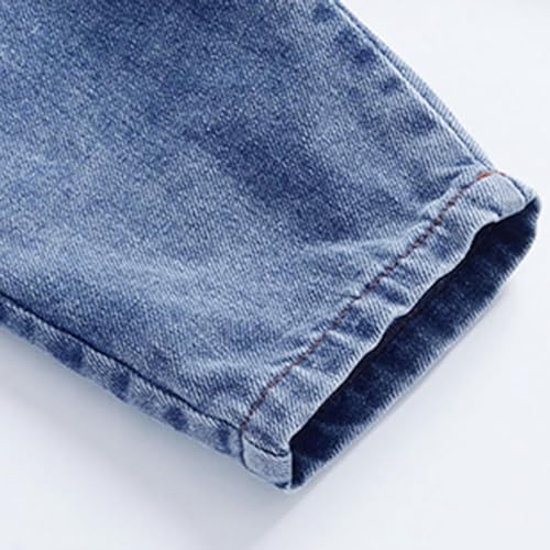 Baby Boy Girl Jean Overalls Cute Heart Print Romper Pants Toddler Washed Distressed Jumpsuit Bib Pocket Denim Workwear4