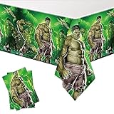 GYSIXGAOSU 2Pack Hulk Party Tablecloth Birthday Supplies |70.8 x 42.5 Inch| for The Hulk Party Supplies