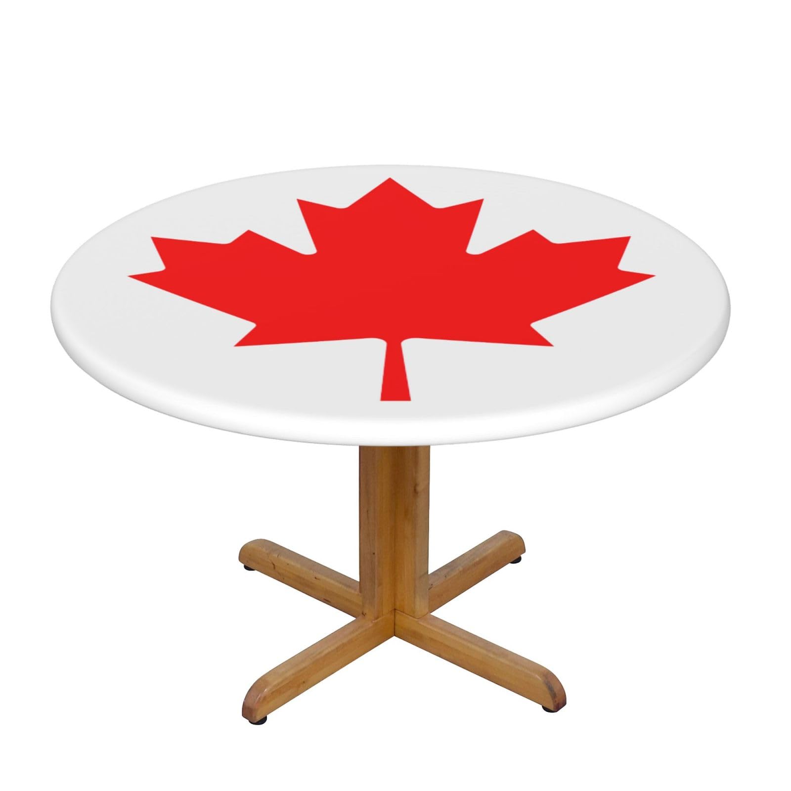 Canadian Flag Print Oxford Wipeable Tablecloth Oil-Resistant Outdoor Table Cover Reusable Birthday Table Protector