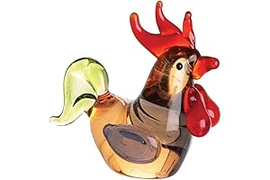 Miniature Glass Rooster Figurine: A Captivating Decor Element
