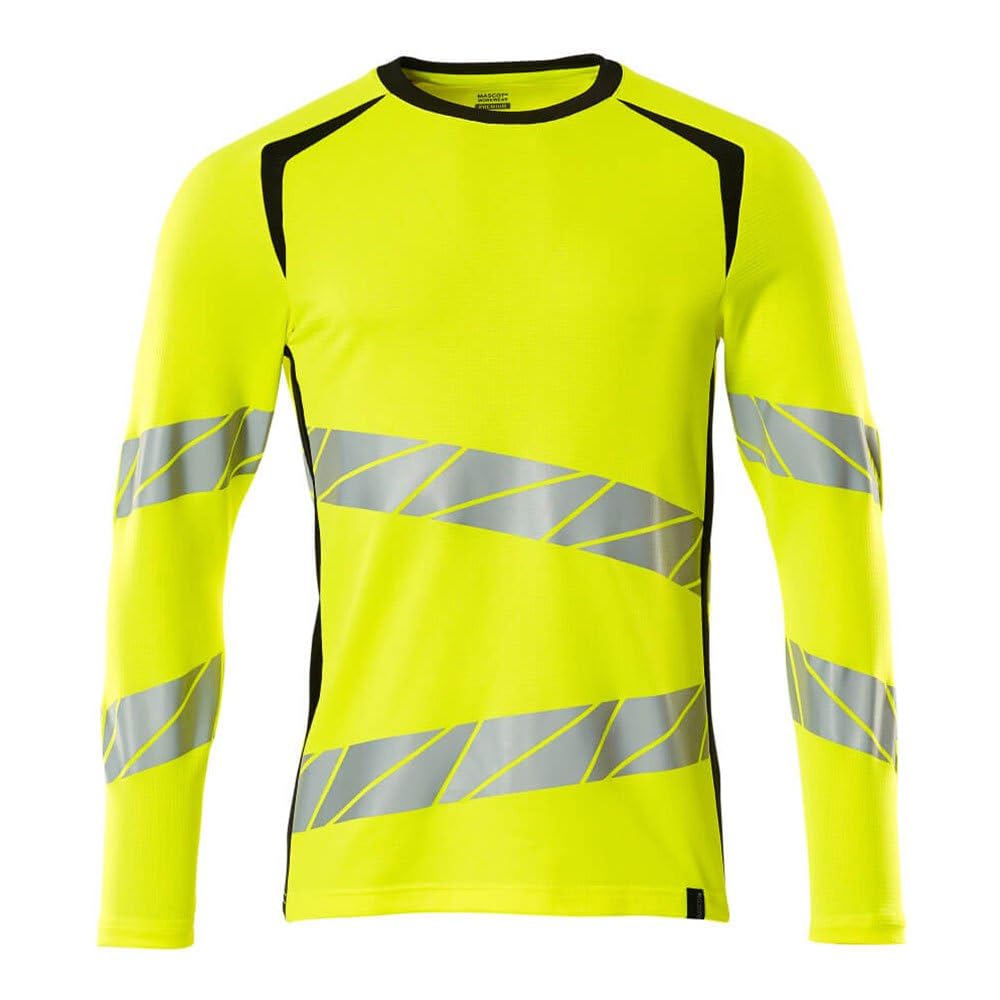 Mascot Accelerate Safe 19081-771-1709 T-shirt moderne à manches longues, haute visibilité, jaune/noir, taille unique