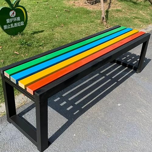 Banc de jardin extérieur pour 2 personnes en acier résistant