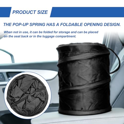 Image of Collapsible Pop-Up Car Trash Can Waterproof Car Garbage Bin and Trash Container for SUV Truck Travel Camping Black