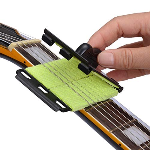 MAKABEE Guitar String Cleaner Clean Fretboard Cloth Tool Scrubber for Cleaning Maintenance Care Kit for Violin/Bass/Ukulele/Electric Guitars and Other Musical Instrument 2 Pack - Image 2 thumbnail