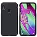 YiKaDa Custodia per Samsung Galaxy A40, guscio morbido in silicone TPU liquido, custodia protettiva con fodera in panno di microfibra morbido cuscino - nero