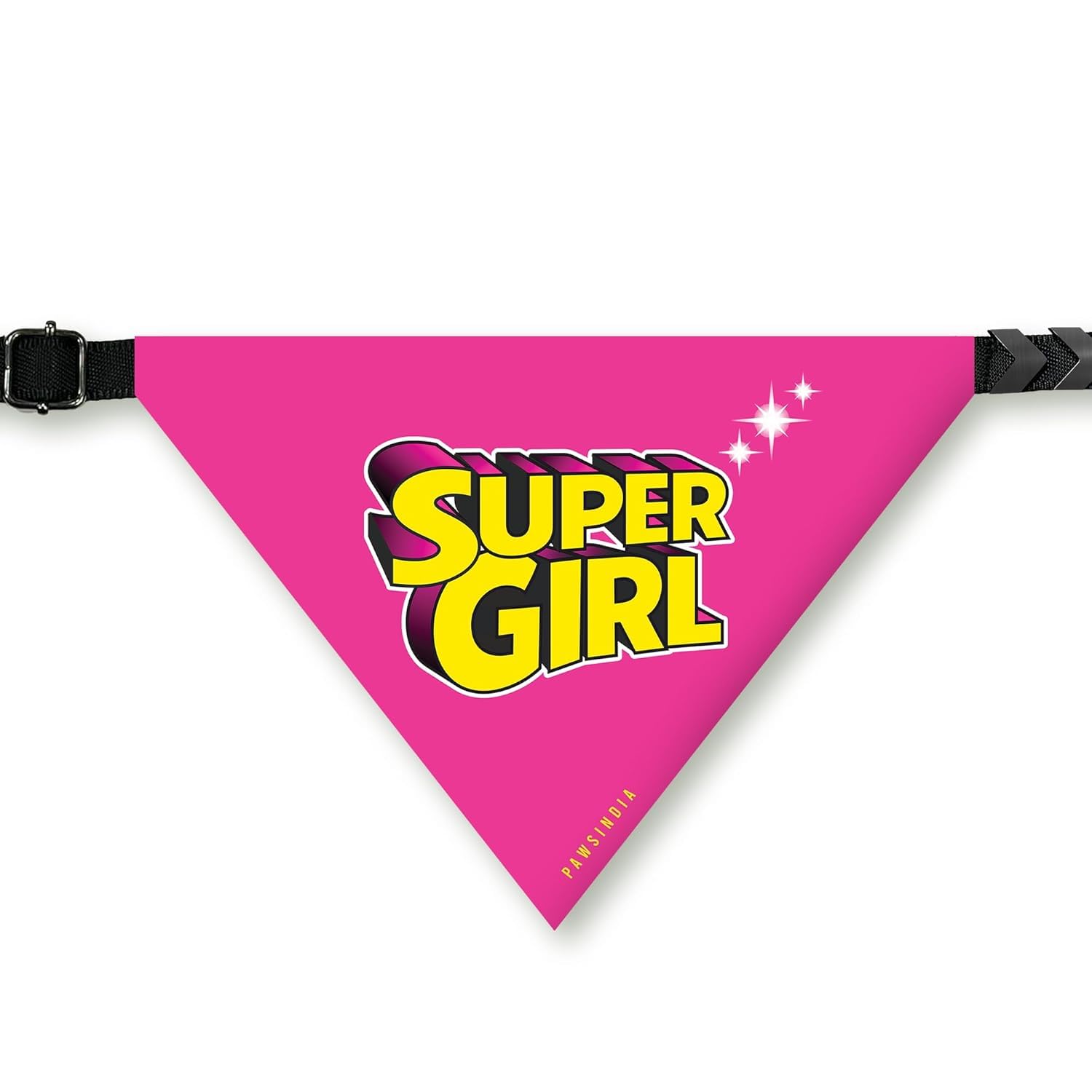 PawsIndia Dog Bandana with Collar Small Medium Large Dogs & Cats 100% Adjustable with Buckle Stretchable Fabric Super Girl (B0CVL2QH25) Amazon Price History, Amazon Price Tracker