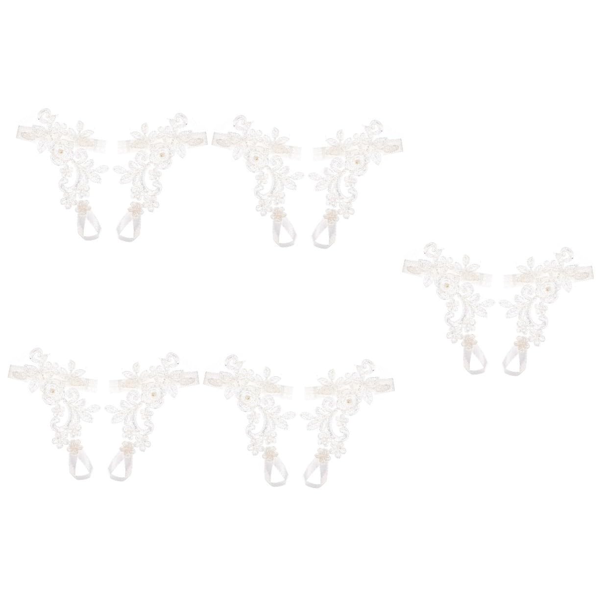 SOIMISS 5paia Cavigliera Romantica Pizzo Per Cerimonie e Matrimoni Accessorio Elegante Da Spiaggia Per Donne e Ragazze Decorazione Per Piedi Confortevole e Resistente Perfetta Per Sposi e