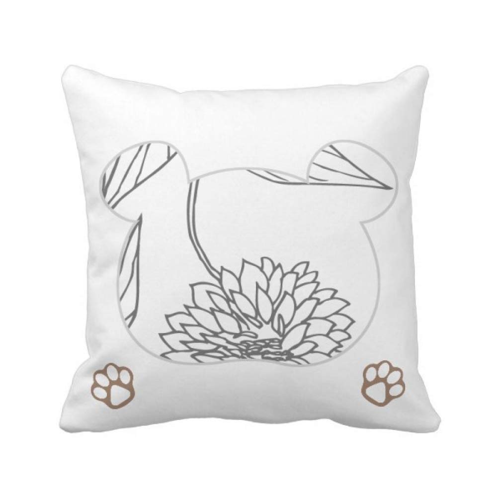 Housse de coussin carrée Feverfew ours abstrait protège et décore