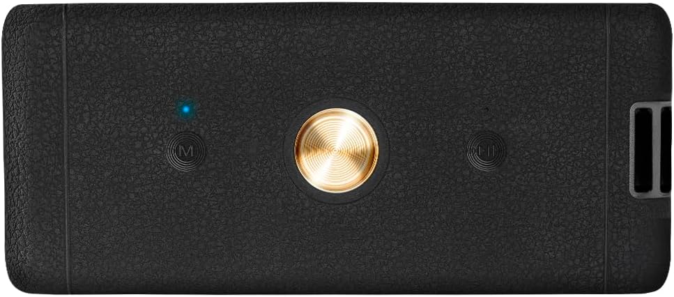 A dalt view of the Kaiser KBB-5022BK Portable Bluetooth Speaker, showing the control buttons including Mode and main function button.