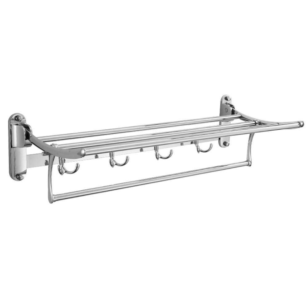 Toallero de baño plegable de acero inoxidable para organizar aseos pequeños