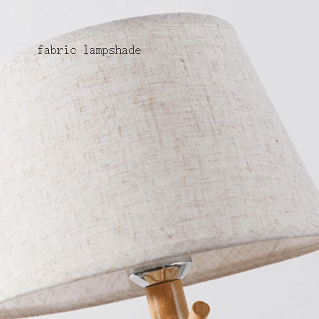 Lampa Stołowa Nocna Lampa Stołowa Drewniane Lampy Stołowe Z Lnianym Abażurem Do Sypialni, Stolik Nocny Biurkowa Do Domowego