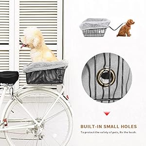 ANZOME-Dog-Bike-Basket-Liner-Warm-and-Soft-Small-Pets-Bike-Basket-Cover-with-Durable-Canvas-OutsideEasy-to-Install-Comfort-Padded-Bike-Basket-Liner-for-Dog-CarrierBasket-Not-Included-Grey - Cucciolini Doodles   ANZOME-Dog-Bike-Basket-Liner-Warm-and-Soft-Small-Pets-Bike-Basket-Cover-with-Durable-Canvas-OutsideEasy-to-Install-Comfort-Padded-Bike-Basket-Liner-for-Dog-CarrierBasket-Not-Included-Grey