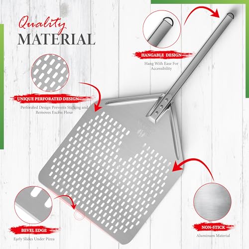 Perforated Pizza Peel 13"W X 16.7"L thumb #1