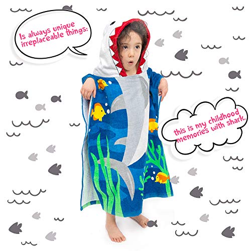 Toalha de poncho com capuz ZINGLIFE 100% algodão premium para crianças, supermacia, absorvente, com
