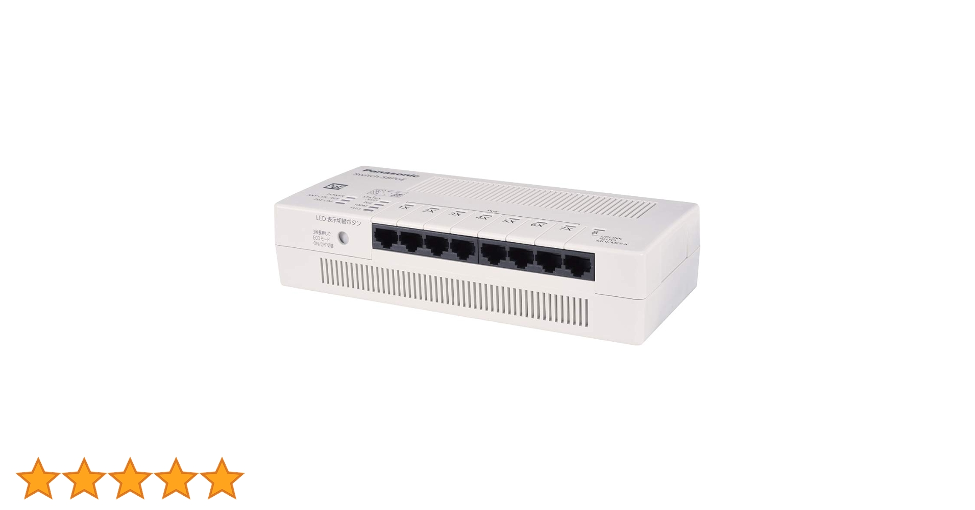 パナソニックPoE給電対応L2SWハブSwitch-S8PWR PN21089K Switch-S8PWR(PN21089K)｜PoE給電スイッチングハブ