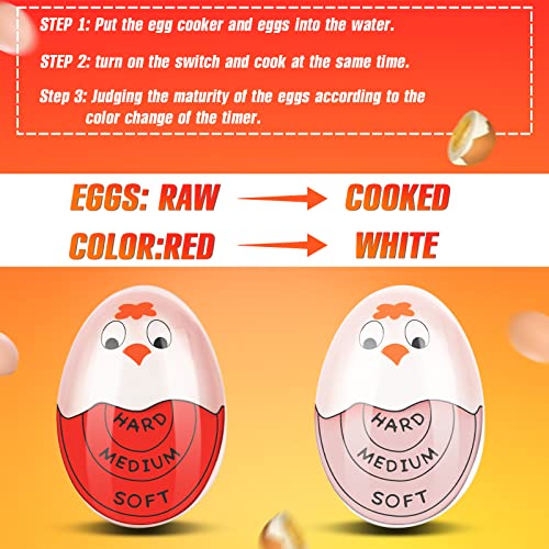 Lotvic Timer per Uova sode, 4 PCS Indicatore per