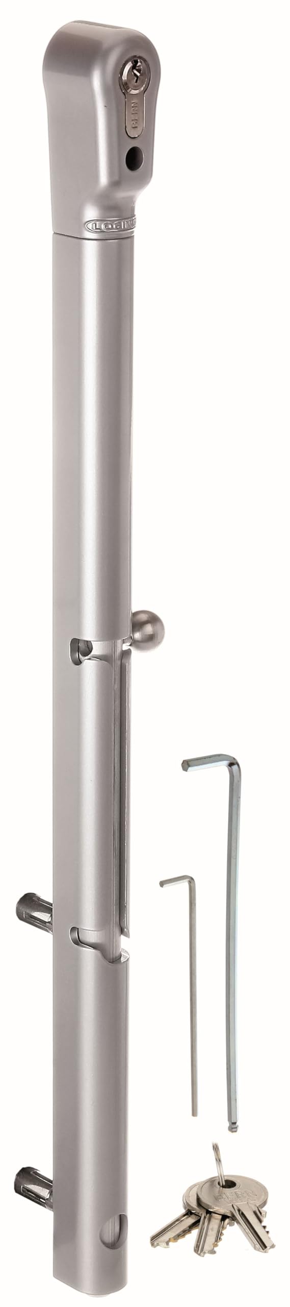 Alberts 415617 KEYDROP rygiel prętowy ze śrubami, srebrny