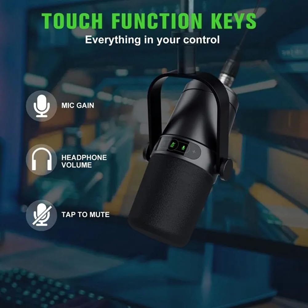 SM7B Microphone dynamique professionnel USB/XLR pour diffusion de podcast et studio d'enregistrement pour musique et discours