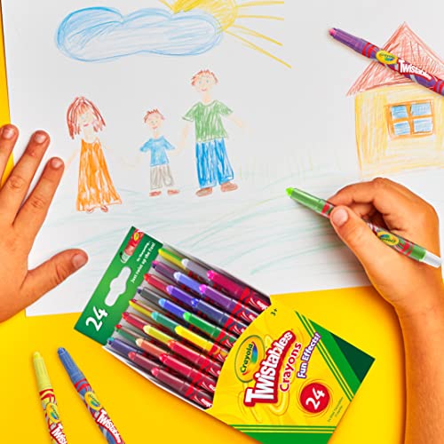 Image of Crayola Twistables Crayons for Kids (24ct) Cute School Supplies for Toddlers, Preschool, Kindergarten, Elementary, Gifts for Boys & Girls, Ages 3, 4, 5