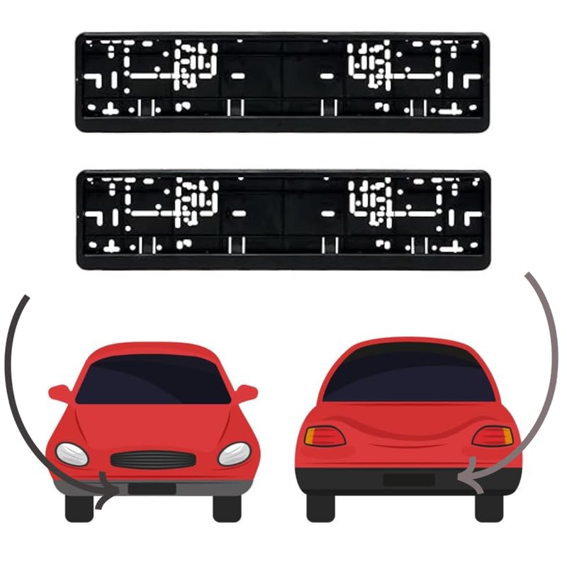 Autokaar Car Number Plate Frame Cover Black for HSRP Plate Set of 2 Front and Back Universal for Maruti Suzuki Ignis/Spresso/SX4/Ertiga/WagonR/Celerio/Invicto/Ciaz/Ritz/Zen - Image 2 thumbnail